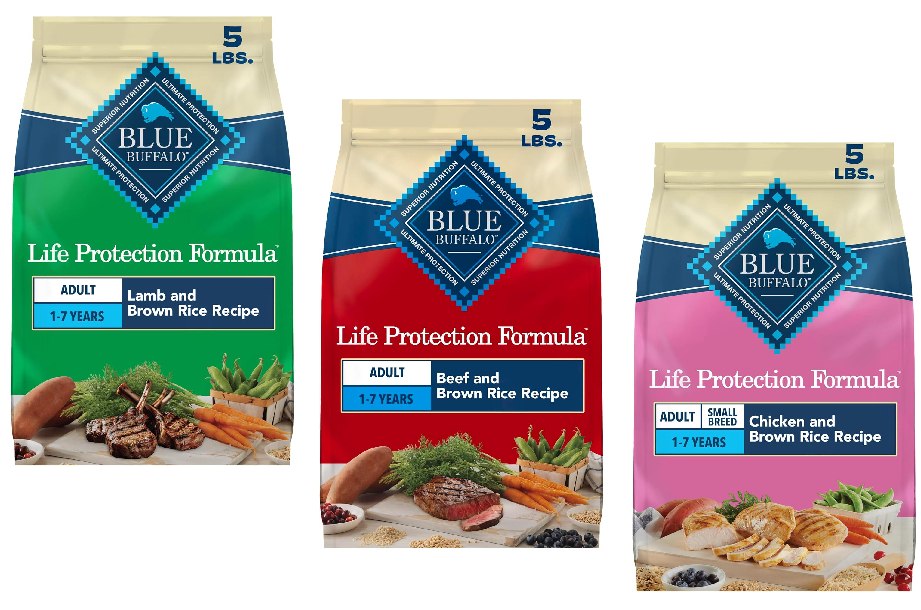 5 Pounds Blue Buffalo Life Protection Formula Adult Dry Dog Food only $7.80 or $7.05
