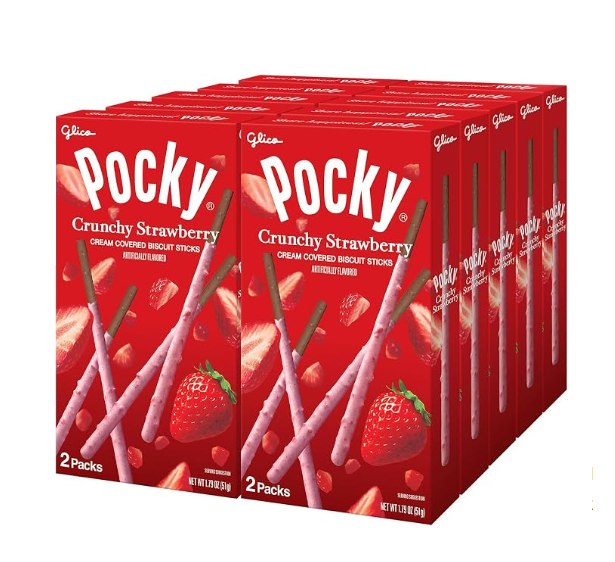 Glitch Price: 10 Boxes of Glico Pocky Crunchy Strawberry Cream Covered Cocoa Biscuit Sticks only $4.25 (Reg $27.90)