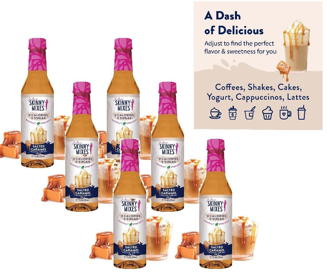 Glitch Price: 6 Pack of 12.7oz Jordan’s Skinny Mixes Sugar Free Coffee Syrup, Salted Caramel Coffee Flavoring Syrup for Lattes, Baking, Protein Shake only $7.85 (Reg $30)