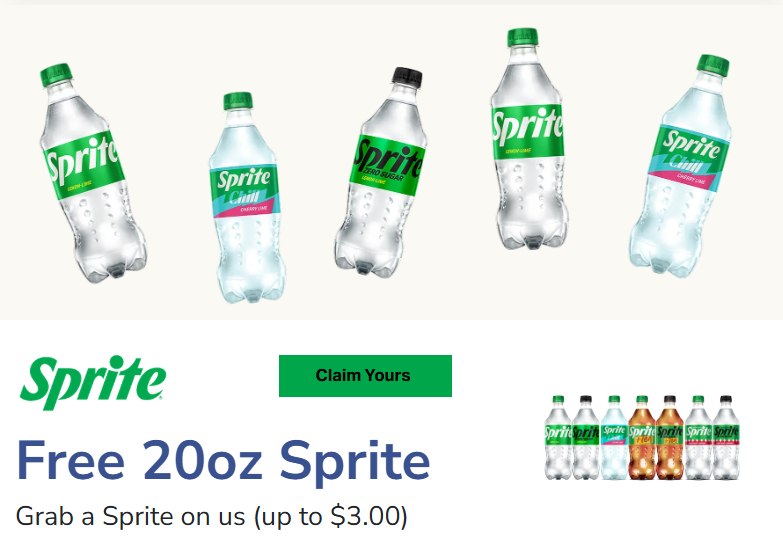 Free Bottle of Sprite – Digital Coupon